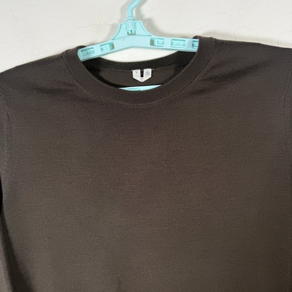 Arket Sweater Mens M Brown RWS Merino Wool Long Sleeve Crew Pullover